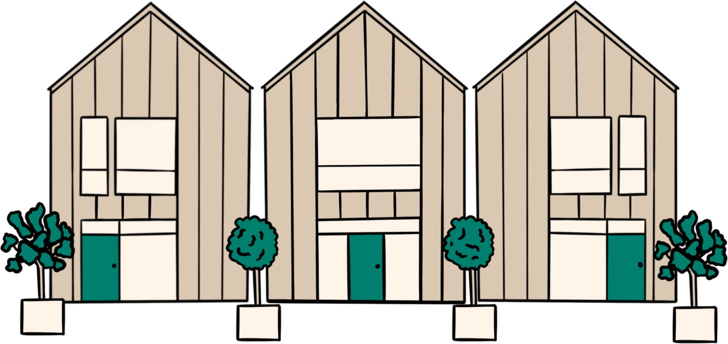 Terraced house illustration